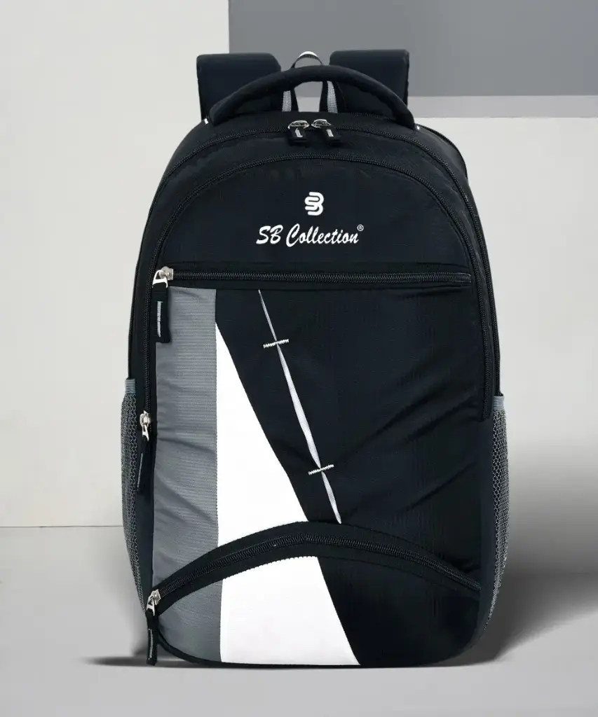 SMK SCHOOL BAG Backpack 35L Laptop Compartment Waterresistance office bag for daily use (Black)