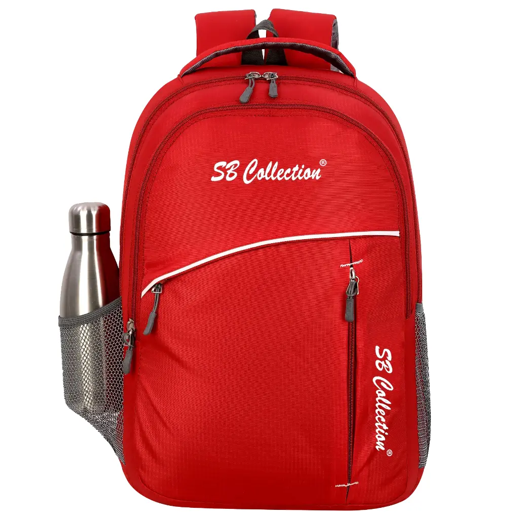 SMF SCHOOL BAG Backpack 35L Laptop Compartment Waterresistance office bag for daily use (RED)