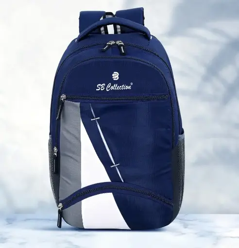 SMK SCHOOL BAG Backpack 35L Laptop Compartment Waterresistance office bag for daily use (Blue)